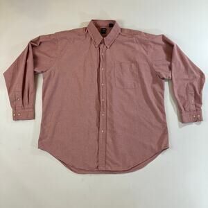 T. Harris London Men’s XL Red Oxford Button Down Shirt 100% Cotton Preppy